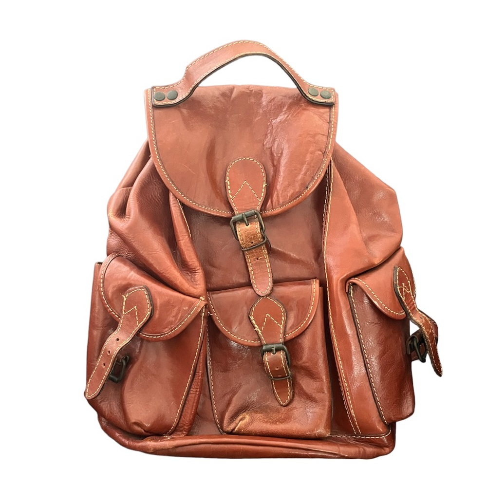 Italian leather backpack
